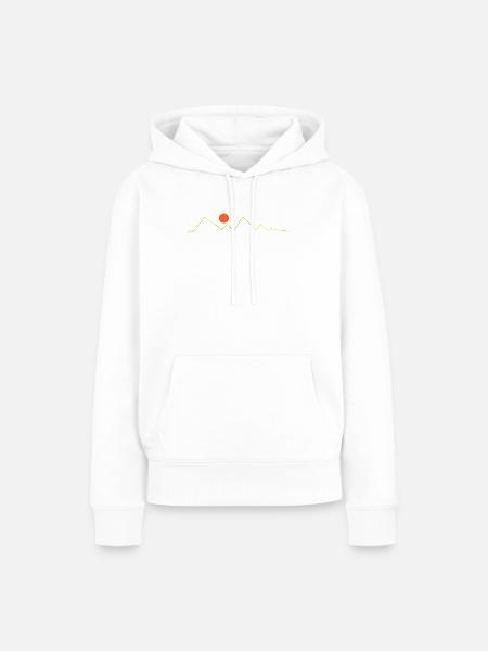 Berge - Frauen Premium Bio Hoodie - Weiß