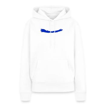 Brosser | Brosser | bleu clair - Sweat à capuche Premium bio Femme - blanc - Devant - Julia (174cm)