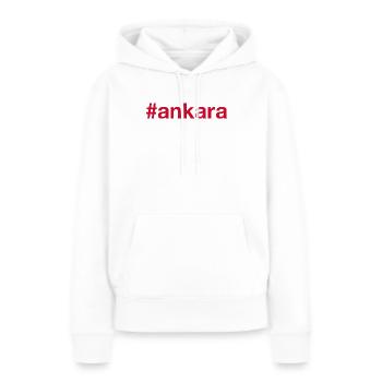 ANKARA Turquie Türkei Hashtag - Sweat à capuche Premium bio Femme - blanc - Devant - Julia (174cm)