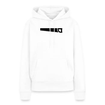 Scie - Sweat à capuche Premium bio Femme - blanc - Devant - Julia (174cm)