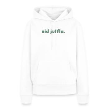 Nid Juffla. - Sweat à capuche Premium bio Femme - blanc - Devant - Julia (174cm)