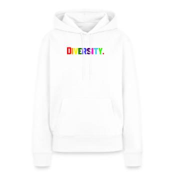 Diversité - Sweat à capuche Premium bio Femme - blanc - Devant - Julia (174cm)