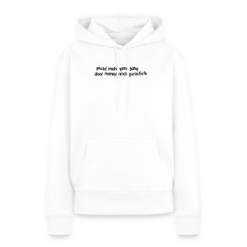 toujours embarrassant - Sweat à capuche Premium bio Femme - blanc - Devant - Julia (174cm)