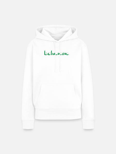 Lebanon - Frauen Premium Bio Hoodie - Weiß