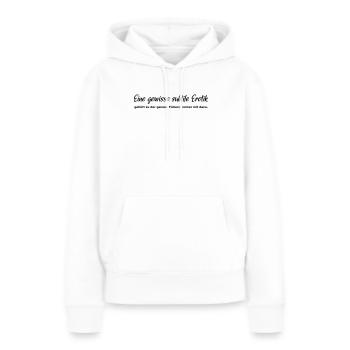 Un certain érotisme subtil - Sweat à capuche Premium bio Femme - blanc - Devant - Julia (174cm)