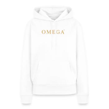 OMEGA - Sweat à capuche Premium bio Femme - blanc - Devant - Julia (174cm)