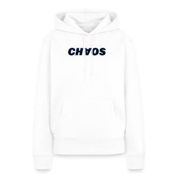 Chaos - Sweat à capuche Premium bio Femme - blanc - Devant - Julia (174cm)