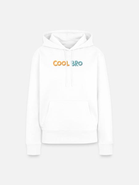 Brother Cool Retro-Pop-Tippfehler - Frauen Premium Bio Hoodie - Weiß