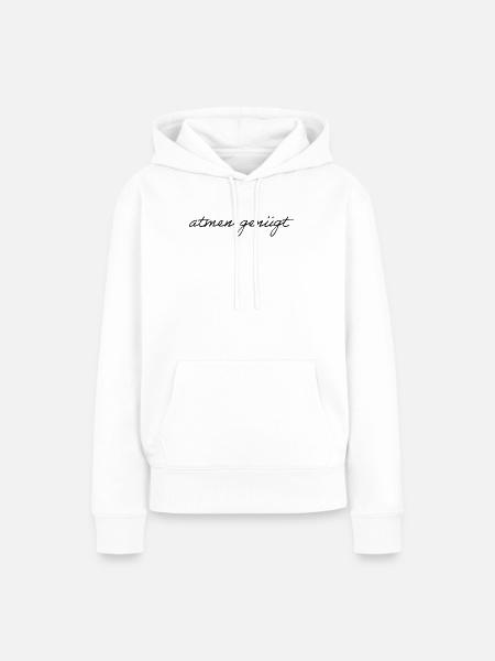 atmen genügt - Frauen Premium Bio Hoodie - Weiß