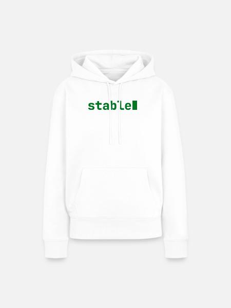 stable | Developer mood | dark - Frauen Premium Bio Hoodie - Weiß