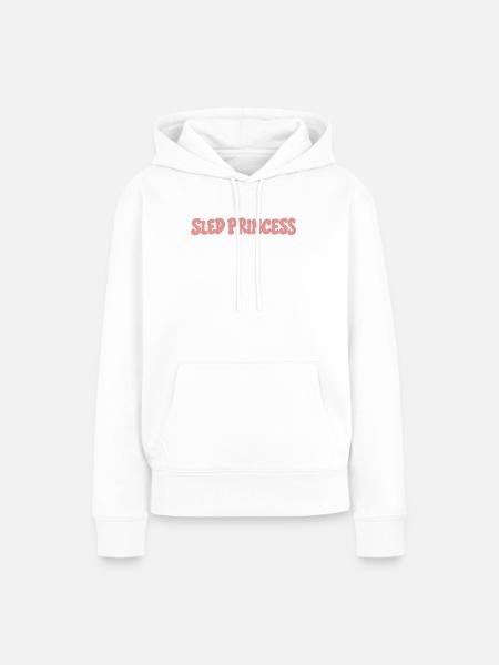 Schlittenprinzessin - Frauen Premium Bio Hoodie - Weiß