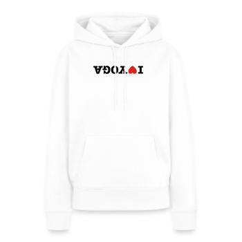 I love yoga - Frauen Premium Bio Hoodie - Weiß - Vorne - Julia (174cm)