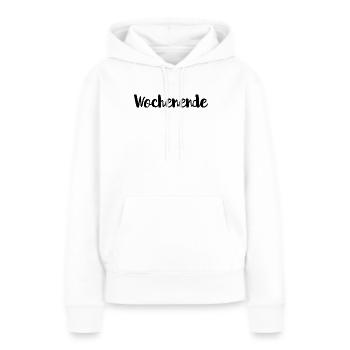 Wochenende - Frauen Premium Bio Hoodie - Weiß - Vorne - Julia (174cm)