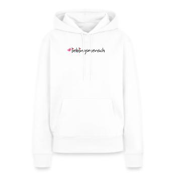 #lieblingsmensch - Frauen Premium Bio Hoodie - Weiß - Vorne - Julia (174cm)