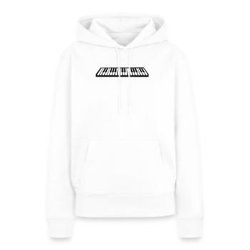 Piano ou clavier - Sweat à capuche Premium bio Femme - blanc - Devant - Julia (174cm)