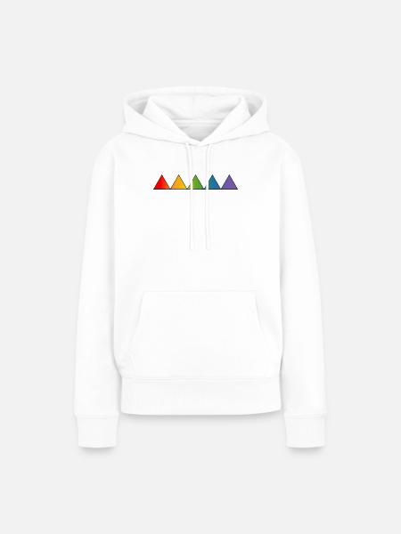 Regenbogen LGBTQ triangles - Frauen Premium Bio Hoodie - Weiß