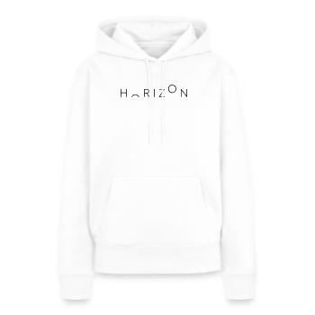 Horizon - Sweat à capuche Premium bio Femme - blanc - Devant - Julia (174cm)