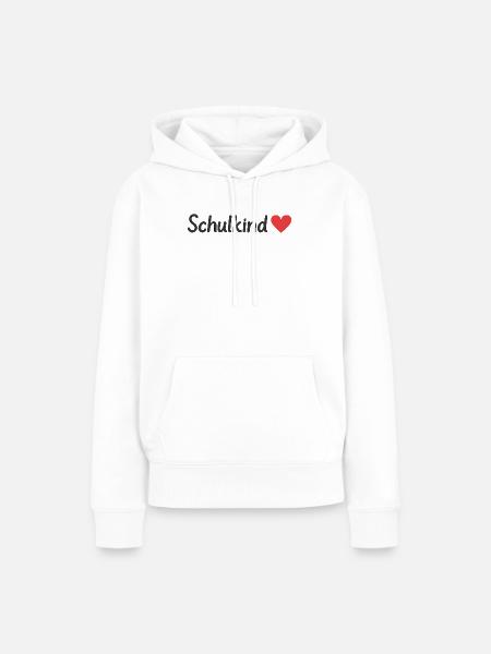 Schulkind - Frauen Premium Bio Hoodie - Weiß