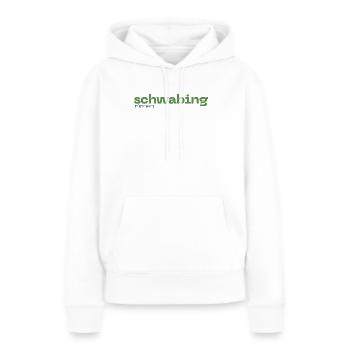 Schwabing München Stadtteil - Frauen Premium Bio Hoodie - Weiß - Vorne - Julia (174cm)