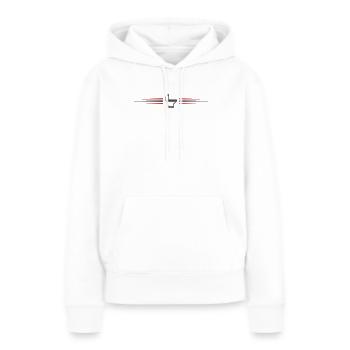 Conduite toilette - Sweat à capuche Premium bio Femme - blanc - Devant - Julia (174cm)