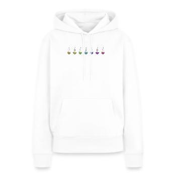 Chemie Experiment im Labor - Frauen Premium Bio Hoodie - Weiß - Vorne - Julia (174cm)