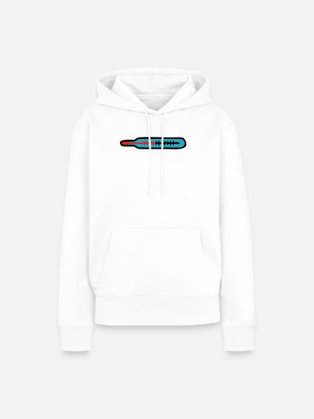 Thermometer Medizin Kinderarzt Praxis Praxisteam - Frauen Premium Bio Hoodie - Weiß