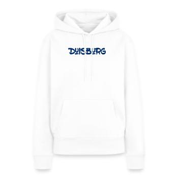 Duisburg - Ruhrpott - NRW - Rhein - Ruhr - Frauen Premium Bio Hoodie - Weiß - Vorne - Julia (174cm)