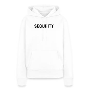sécurité - Sweat à capuche Premium bio Femme - blanc - Devant - Julia (174cm)
