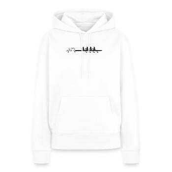 Aviron Heartbeat Fours Femmes - Sweat à capuche Premium bio Femme - blanc - Devant - Julia (174cm)