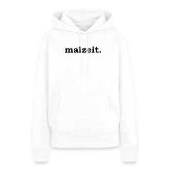 malzeit - Diction cool - Repas - Bon appétit - Sweat à capuche Premium bio Femme - blanc - Devant - Julia (174cm)