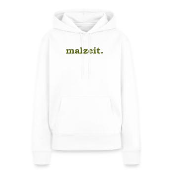 malzeit - Diction cool - Repas - Bon appétit - Sweat à capuche Premium bio Femme - blanc - Devant - Julia (174cm)