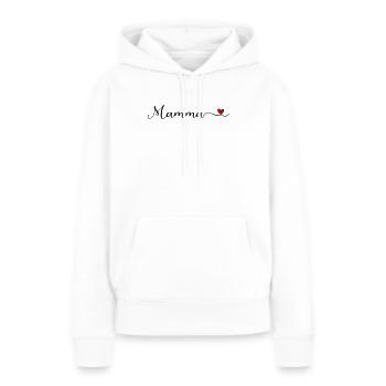Mamma Herz Schriftzug - Frauen Premium Bio Hoodie - Weiß - Vorne - Julia (174cm)