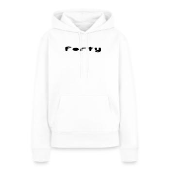 quarante - Sweat à capuche Premium bio Femme - blanc - Devant - Julia (174cm)