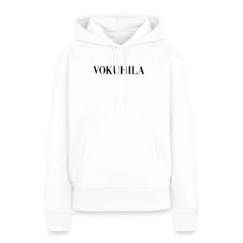 mulet - Sweat à capuche Premium bio Femme - blanc - Devant - Julia (174cm)