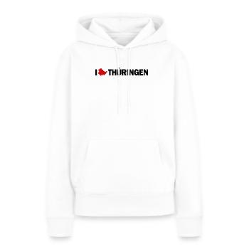 I love Thüringen - Frauen Premium Bio Hoodie - Weiß - Vorne - Julia (174cm)