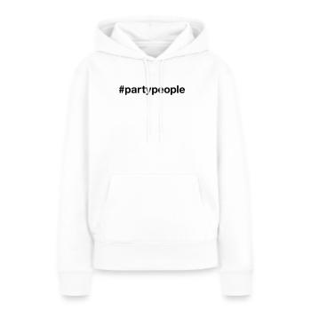 PARTY PEOPLE Hashtag Clubber Disco Diskokugel - Frauen Premium Bio Hoodie - Weiß - Vorne - Julia (174cm)