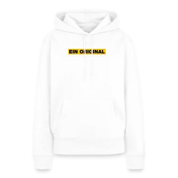 Ein Original - Frauen Premium Bio Hoodie - Weiß - Vorne - Julia (174cm)