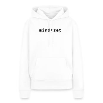 mind:set (schwarz) - Frauen Premium Bio Hoodie - Weiß - Vorne - Julia (174cm)
