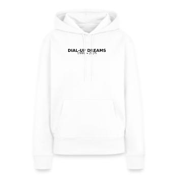 RÊVES D’ACCÈS COMMUTÉ - Sweat à capuche Premium bio Femme - blanc - Devant - Julia (174cm)