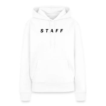 Staff - Frauen Premium Bio Hoodie - Weiß - Vorne - Julia (174cm)