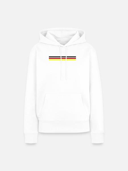 Deutschland Fahne - Frauen Premium Bio Hoodie - Weiß