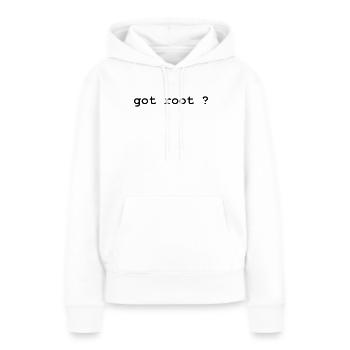 Geek - GOOT ROOT ? - Sweat à capuche Premium bio Femme - blanc - Devant - Julia (174cm)