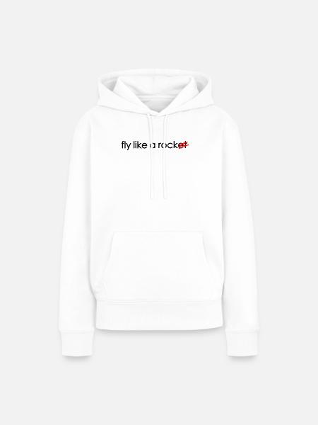 fly like a rocket - Frauen Premium Bio Hoodie - Weiß