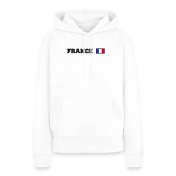 Frankreich Fan - Frauen Premium Bio Hoodie - Weiß - Vorne - Julia (174cm)