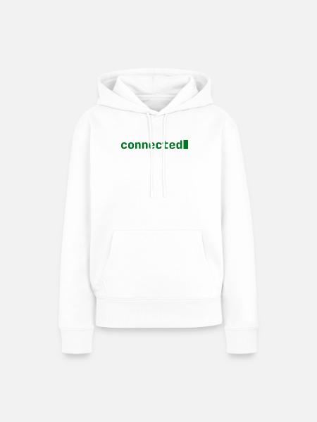 connected | Developer mood | dark - Frauen Premium Bio Hoodie - Weiß