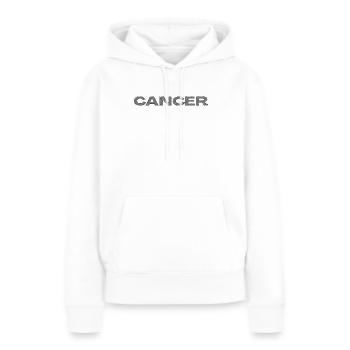 CANCER – Checkerboard Zodiac Statement - Frauen Premium Bio Hoodie - Weiß - Vorne - Julia (174cm)