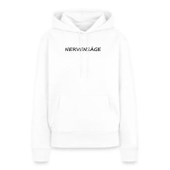 Douleur au cou - Sweat à capuche Premium bio Femme - blanc - Devant - Julia (174cm)