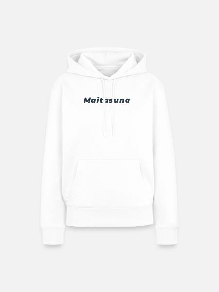 Maitasuna: Minimalistische baskische Liebe - Frauen Premium Bio Hoodie - Weiß