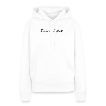 Appartement six - Sweat à capuche Premium bio Femme - blanc - Devant - Julia (174cm)