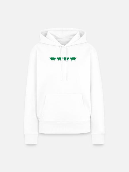 Schweine - Frauen Premium Bio Hoodie - Weiß